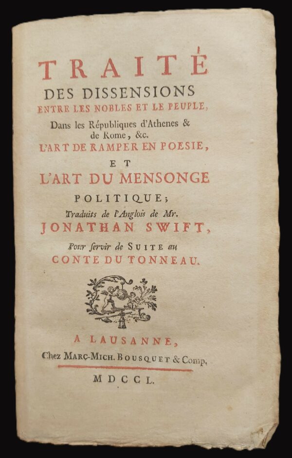 LE CONTE DU TONNEAU. Contenant tout ce que les Arts et les Sciences ont de plus sublime et de plus mysterieux. Avec plusieurs autres pieces tres curieuses. - immagine 4