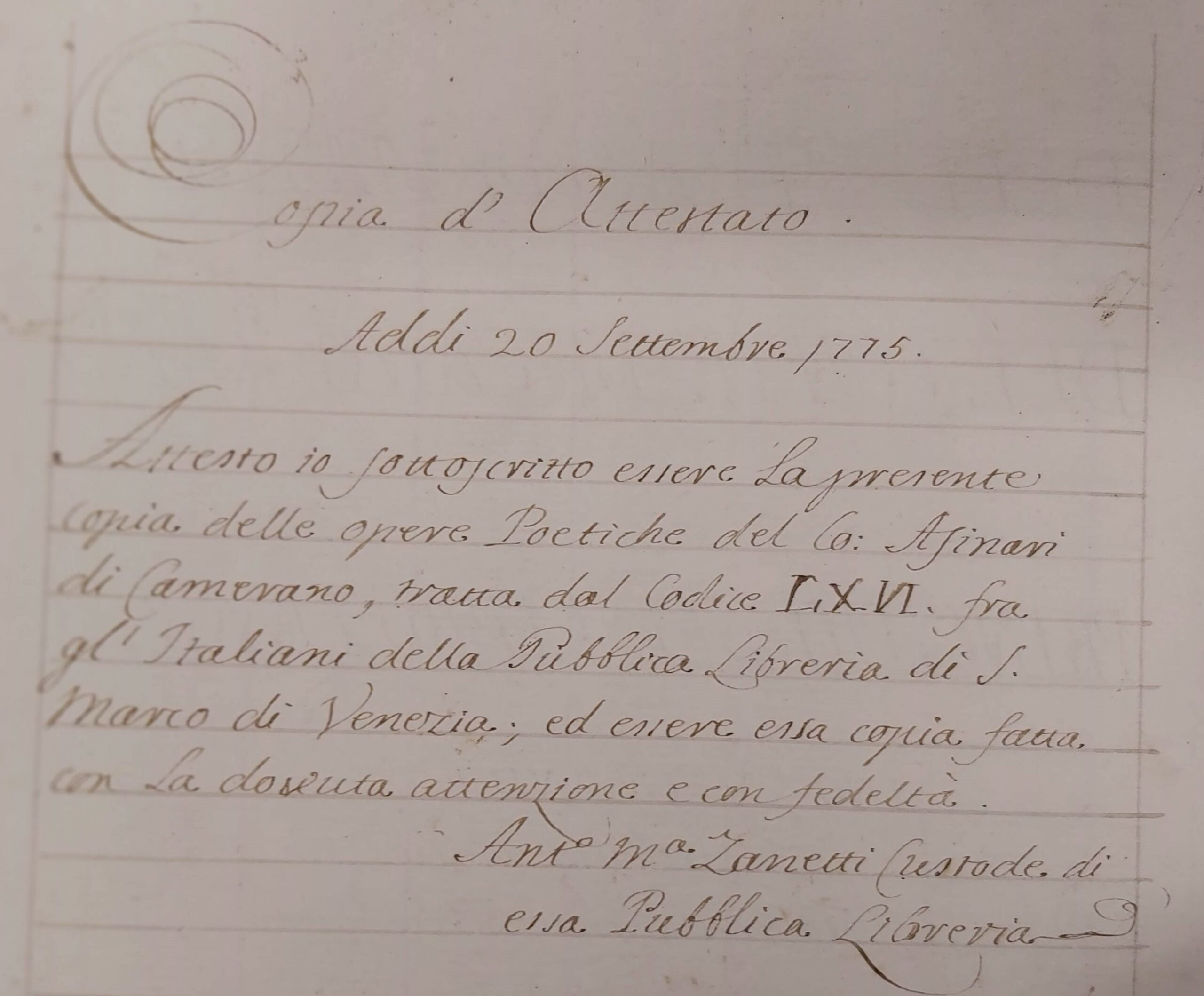 DELLE RIME LIBRI DUE. Il Tancredi Principe tragedia. Delle trasformazioni tre libri due. - immagine 6