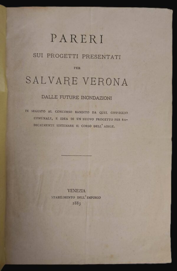 PARERI sui progetti presentati per salvare Verona dalle future inondazioni. In seguito al concorso bandito...