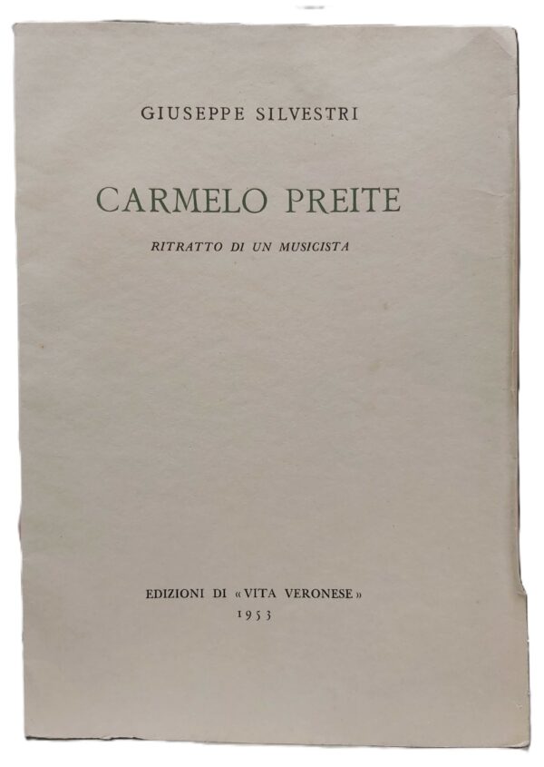 Silvestri CARMELO PREITE ritratto di un musicista